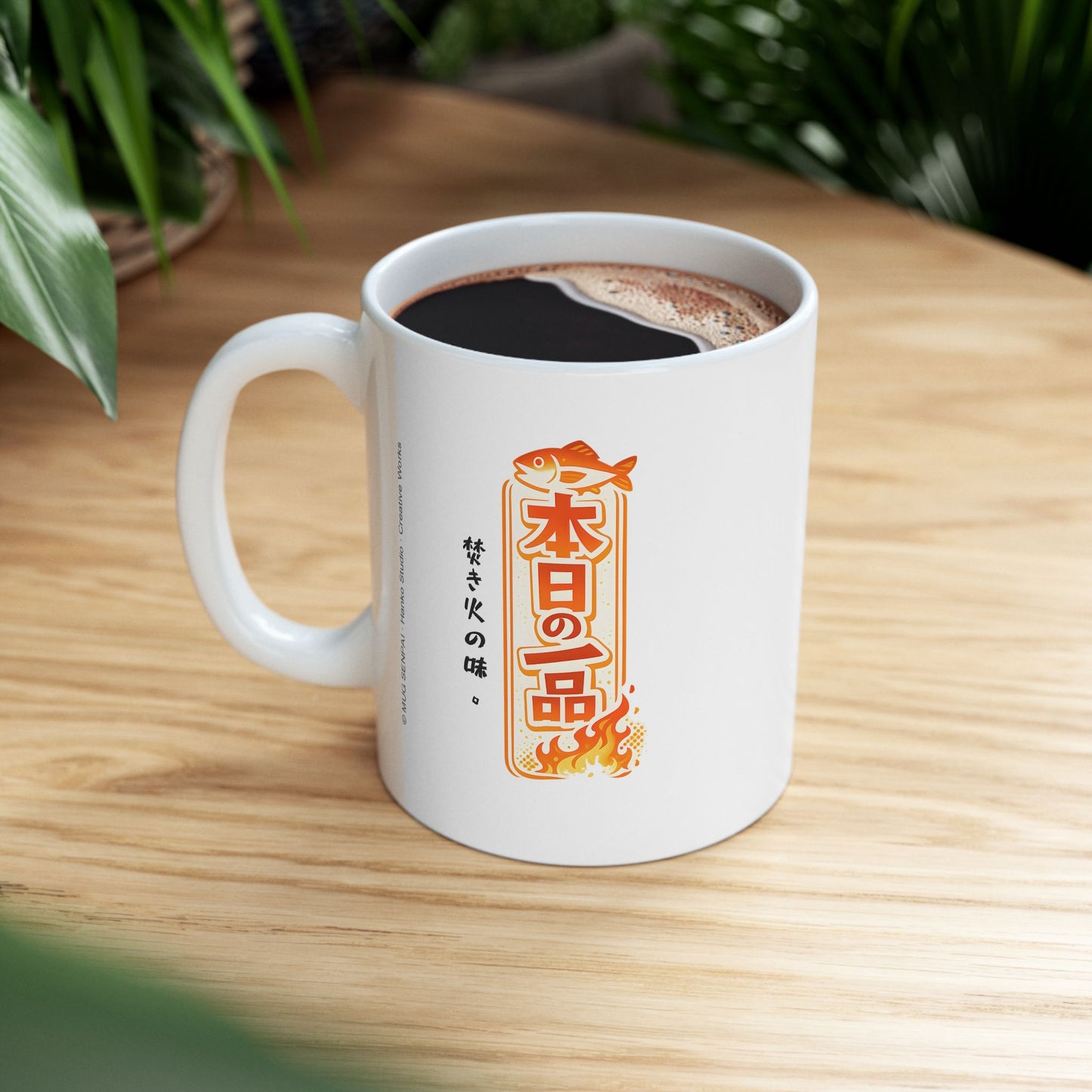 Funny Anime Mug – Camping Girl Cooking Fish Scene, Chaotic Campfire Anime Cup, Cute Cooking Disaster Mug, Weird Anime Humor Gift