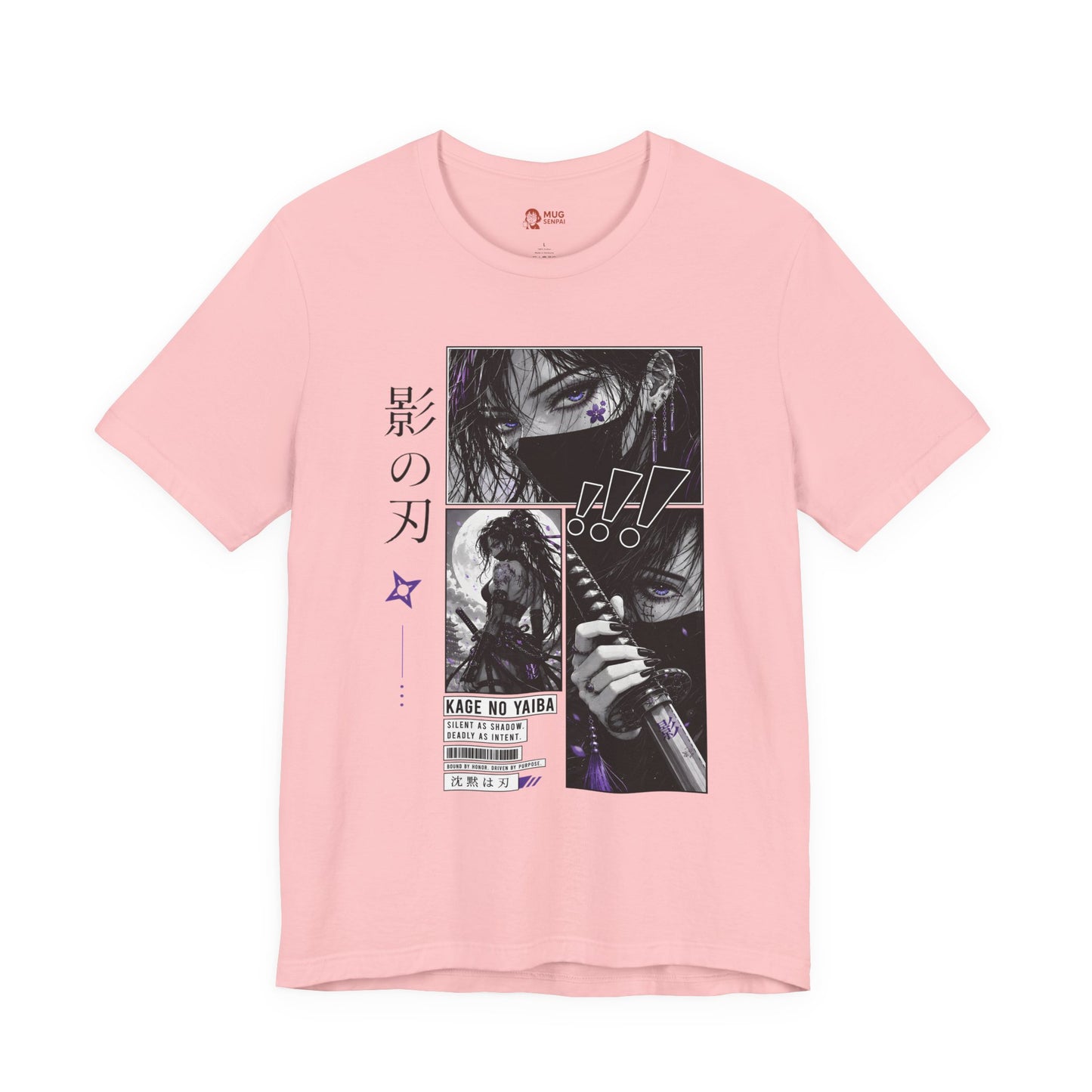 Anime Shinobi Tee – Shadow Girl Graphic Shirt, Japanese Streetwear T-Shirt, Anime Assassin Gift, Ninja Aesthetic Tee