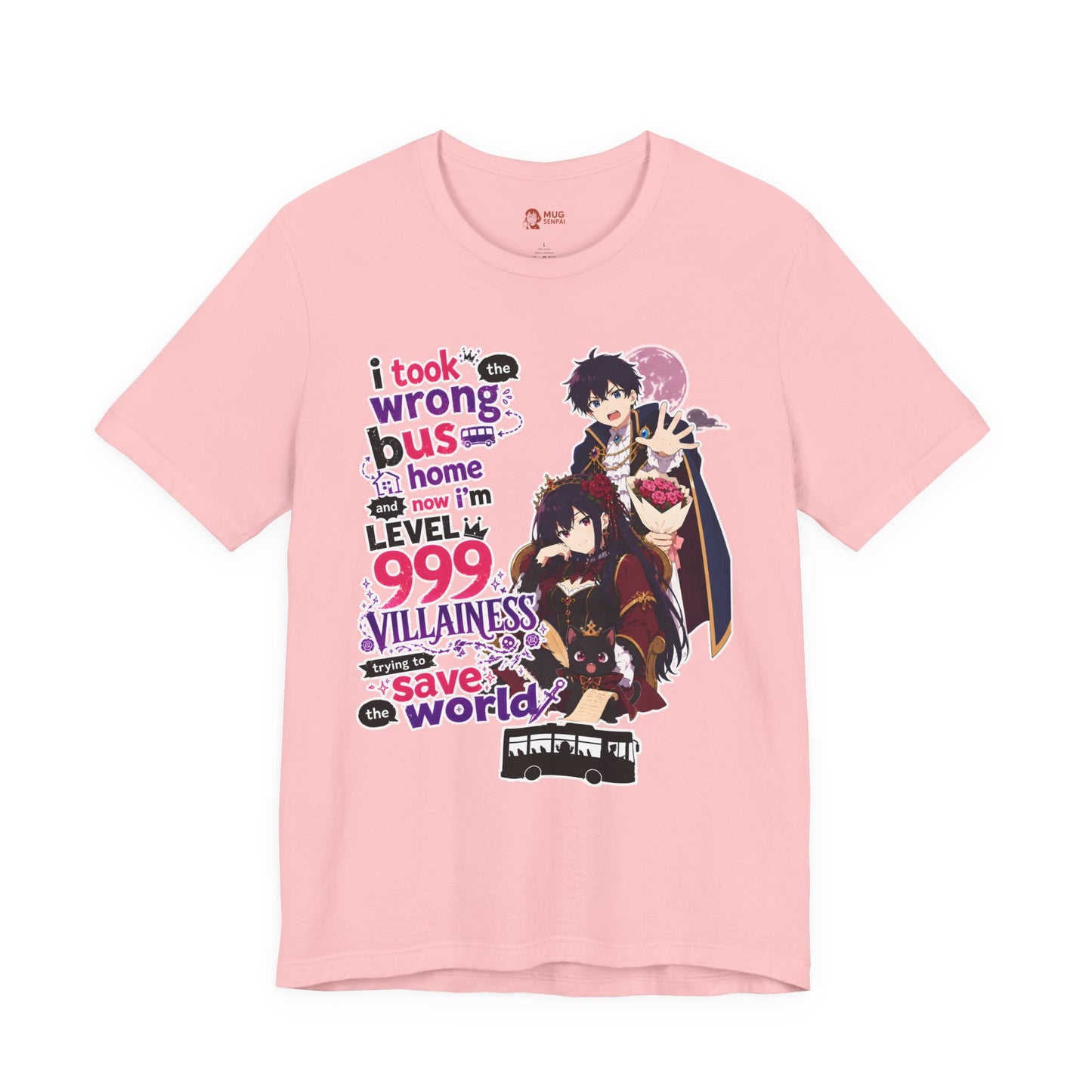 Funny Anime Shirt – I Took the Wrong Bus Graphic Tee, Anime Quote Shirt, Isekai Parody T-Shirt, Otaku Gift