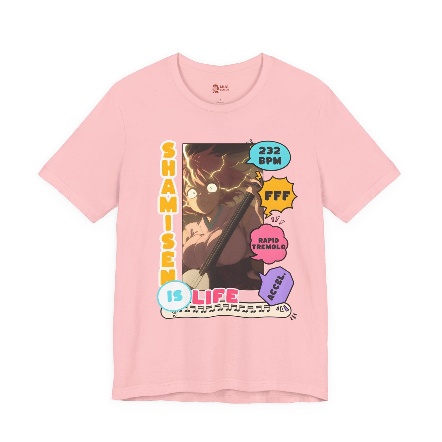 Music Anime Shirt – Japanese Music Graphic Tee, Shamisen Player Shirt, Anime Musician Gift, Traditional Instrument T-Shirt