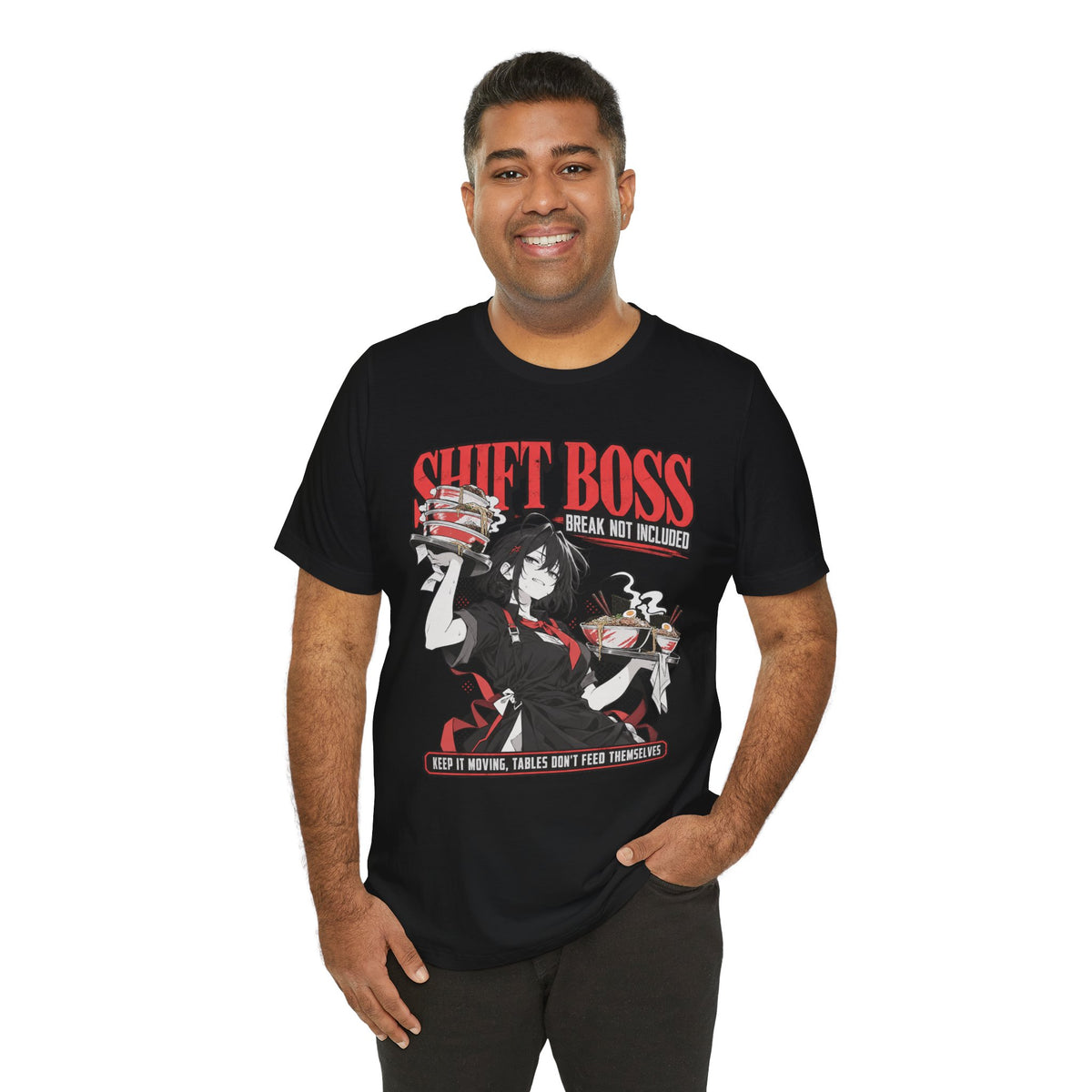 Foodie Girl Tee – Shift Boss Ramen Anime Work Meme Shirt