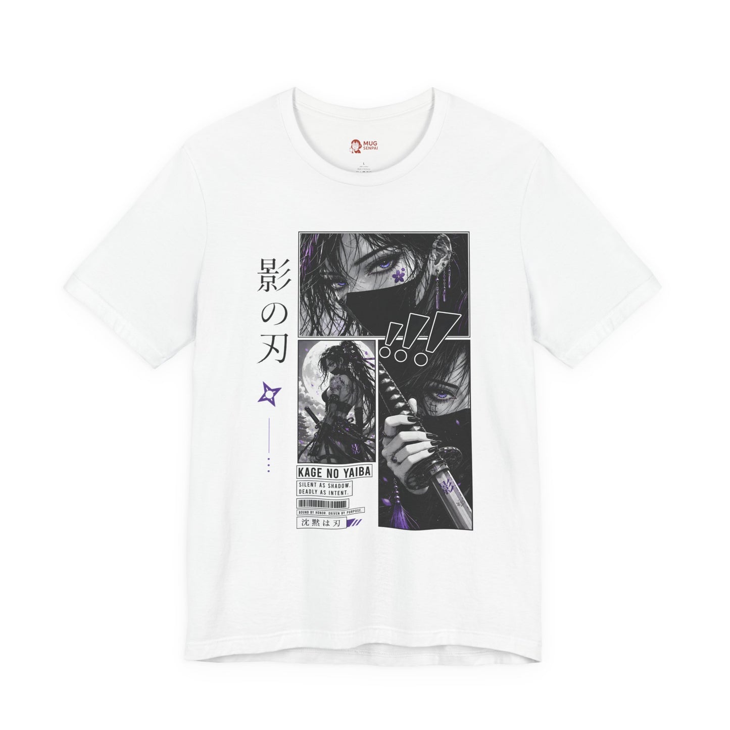 Anime Shinobi Tee – Shadow Girl Graphic Shirt, Japanese Streetwear T-Shirt, Anime Assassin Gift, Ninja Aesthetic Tee