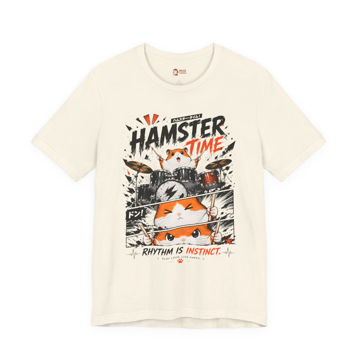 Hamster Shirt – Funny Drummer Animal Meme Graphic Tee
