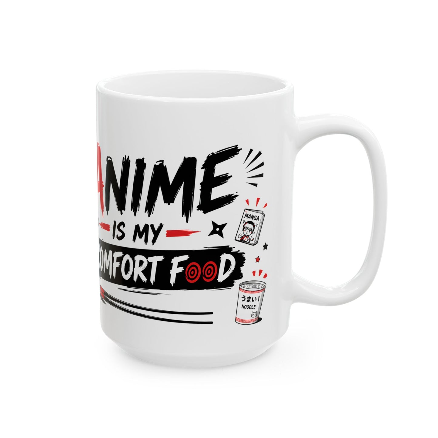 Anime Mug – Anime Is My Comfort Food Mug, Funny Manga Coffee Cup, Otaku Gift, Ramen Lover Mug, Japanese Anime Decor