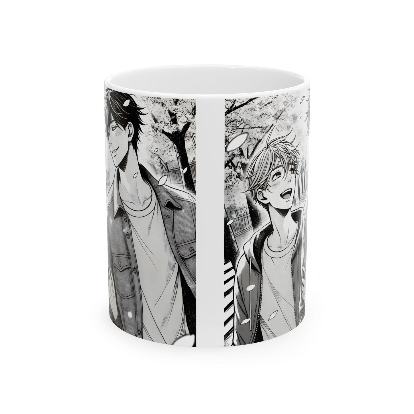 Anime Boys Love Mug – Soft BL Walk Home Scene, Gentle Manga Romance Coffee Cup for Fans of Quiet Love