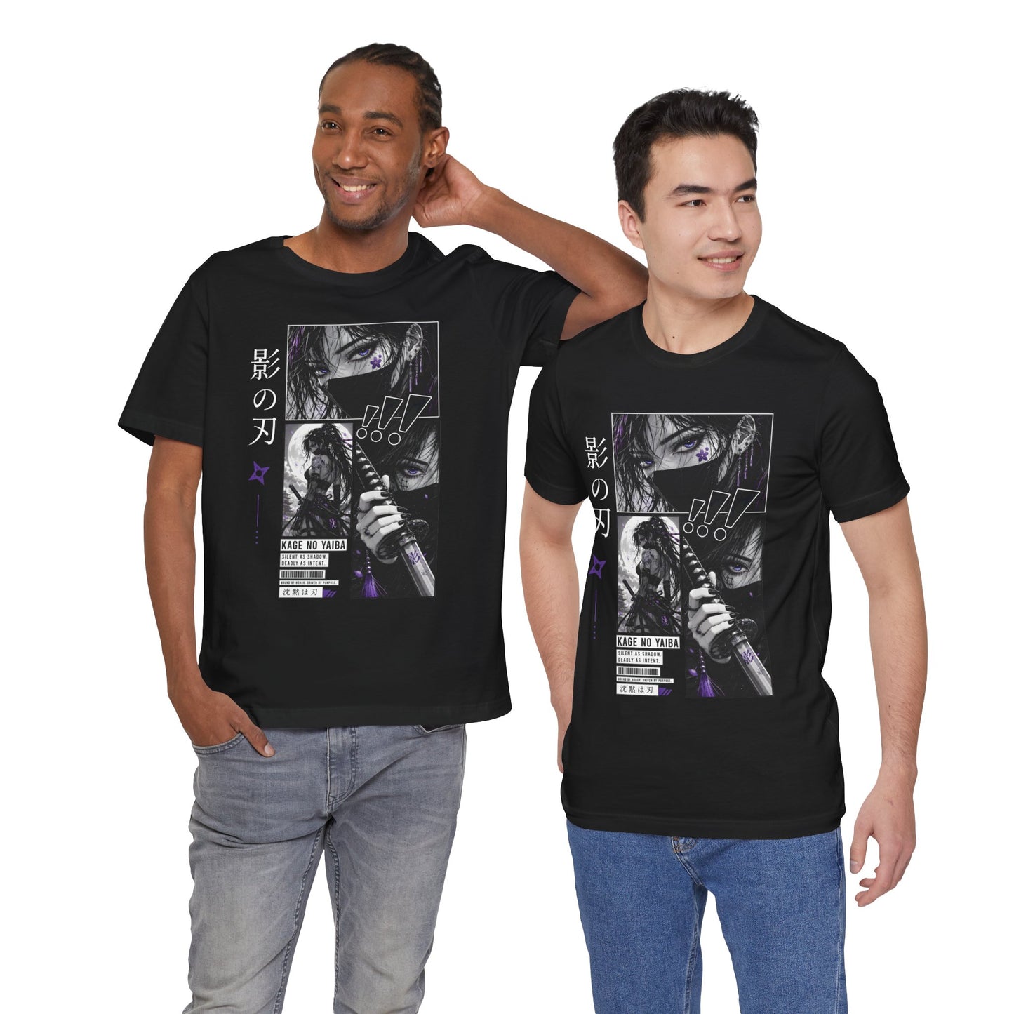 Anime Shinobi Tee – Shadow Girl Graphic Shirt, Japanese Streetwear T-Shirt, Anime Assassin Gift, Ninja Aesthetic Tee