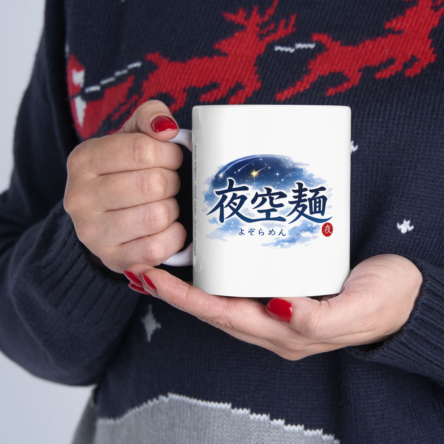 Anime Food Mug – Ramen Girl Night Scene, Cozy Japanese Street Food Aesthetic, Late Night Anime Cup for Otaku, Warm Noodle Mood Coffee Mug