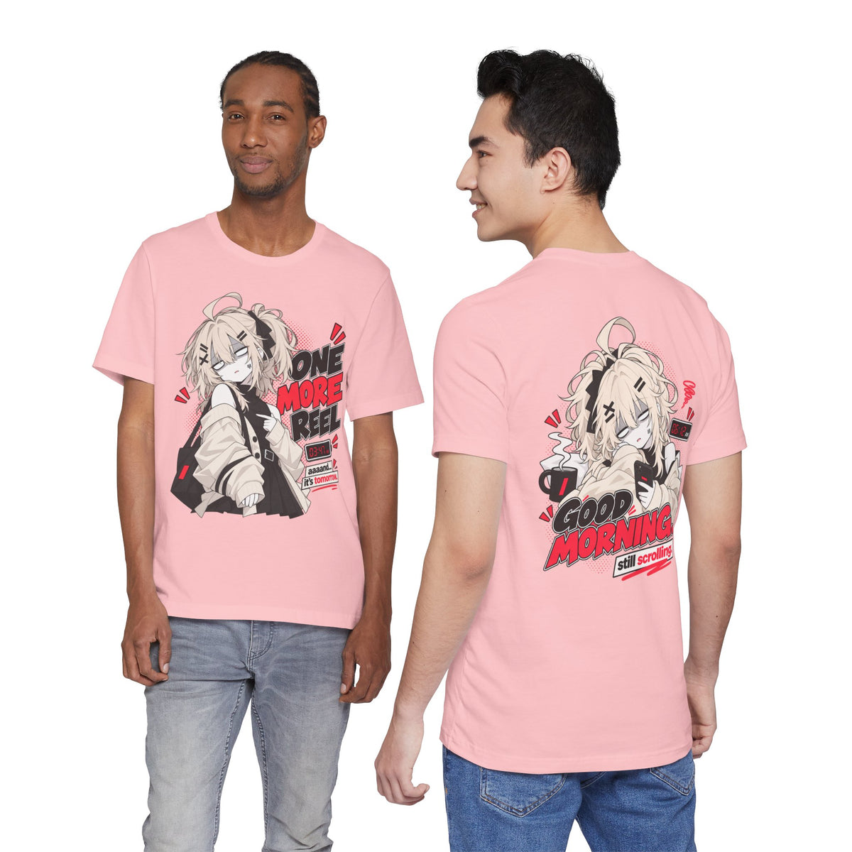 Anime Meme Tee – One More Reel Late Night Scrolling Shirt